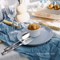 Flatware Stainless Steel Marbling Plastic Handle Cutlery Set